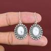 Серьга из говлита, серьга с натуральным драгоценным камнем, серьги из стерлингового серебра 925 пробы, серьги винтажного дизайна, украшения из говлита, свадебные подарки, серьга ручной работы