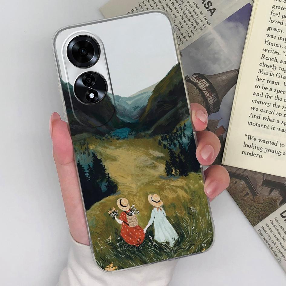 Модный чехол для девочек и мальчиков для OPPO A59 5G A60 4G Realme C61 C63 Reno12 Pro задняя крышка прозрачный силиконовый мягкий ТПУ супер противоударный чехол-бампер для OPPO