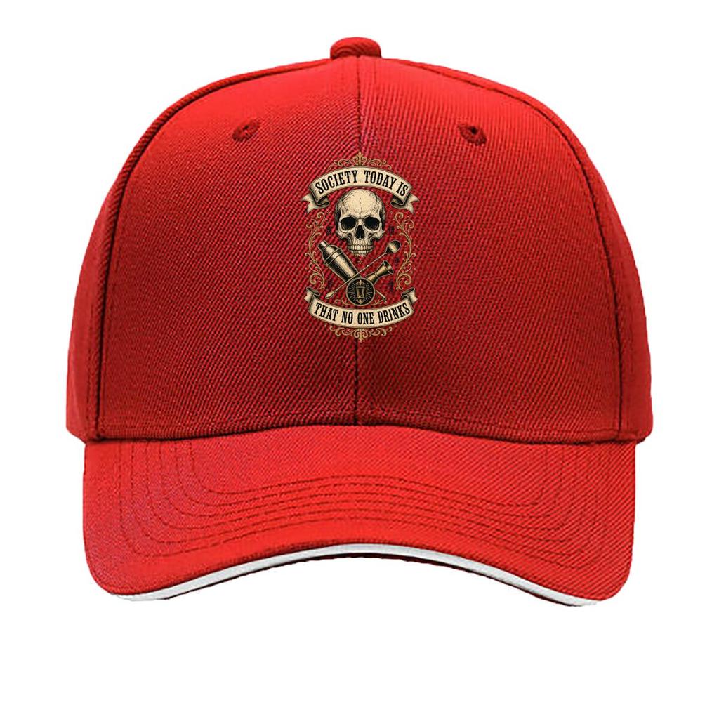Vintage Skull Society Whiskey Quote Hip Hop hat Fashion Outdoor Sports Sandwich Baseball Cap