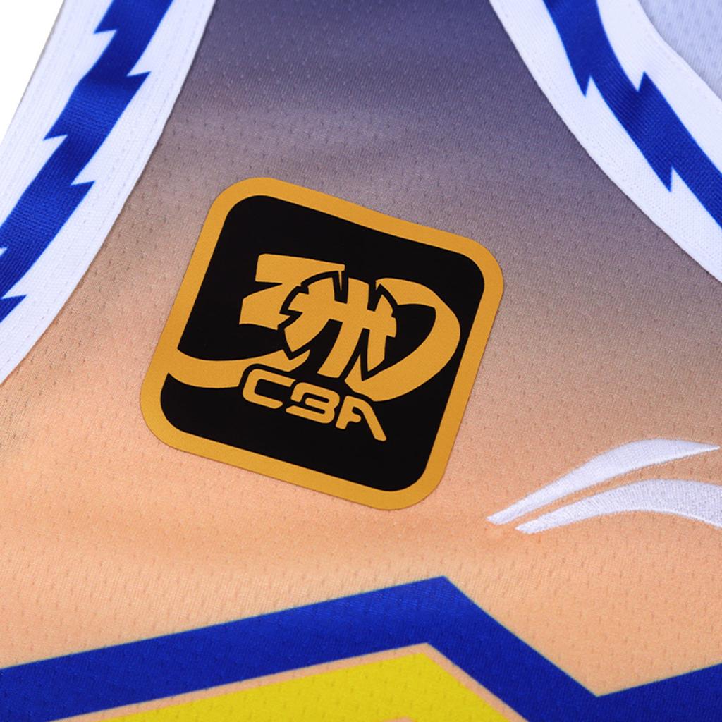 Li Ning CBA Series 24-25 Season CBA Xinjiang Guanghui Fan Edition Pullover V-Neck Logo Print Sleeveless Basketball Jersey Men Jersey AAYU541-1