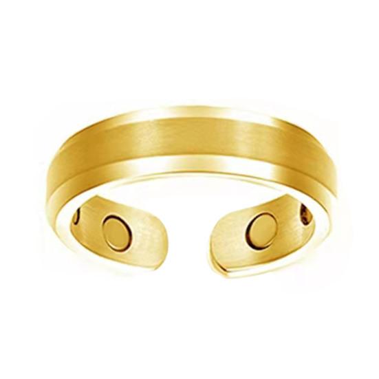 Женское магнитное кольцо с регулируемым отверстием, полированное, гладкое, гальванизированное, сплав, простое в стиле, украшение на палец для