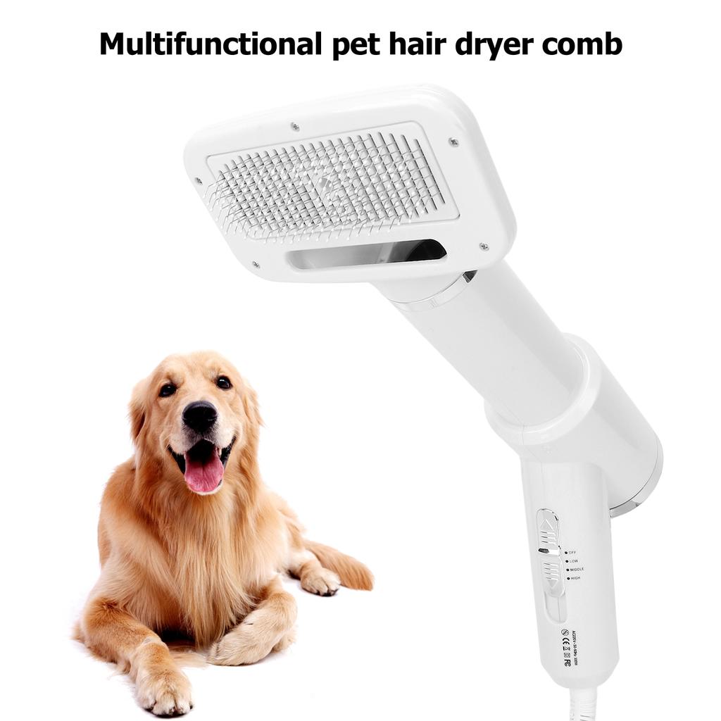 Фен для домашних животных, расческа с регулируемой температурой, массажный уход, фен для волос для домашних животных с пуходеркой для кошек, собак