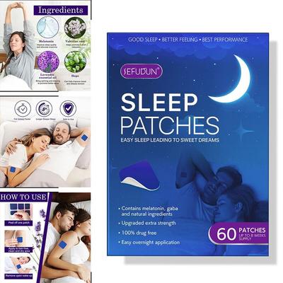60 шт., снимающие головную боль, пластыри для сна, снимающие усталость, пластыри для сна, пластыри для глубокого сна