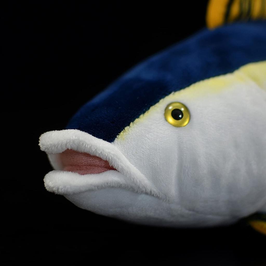 ZHONGXIN MADE Realistic Yellowfin Tuna Plush Toy Realistic Deep Sea Animal Yellowfin Tuna Plush Toy Super Soft Stuffed Animal Kids Model Toy Kids Gift