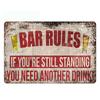 SAVE WATER DRINK BEER Tin Sign Alcohol Vintage Metal Sign Backyard Bar Retro Plaques Man Cave Pub Decor Bar Rules Iron Painting