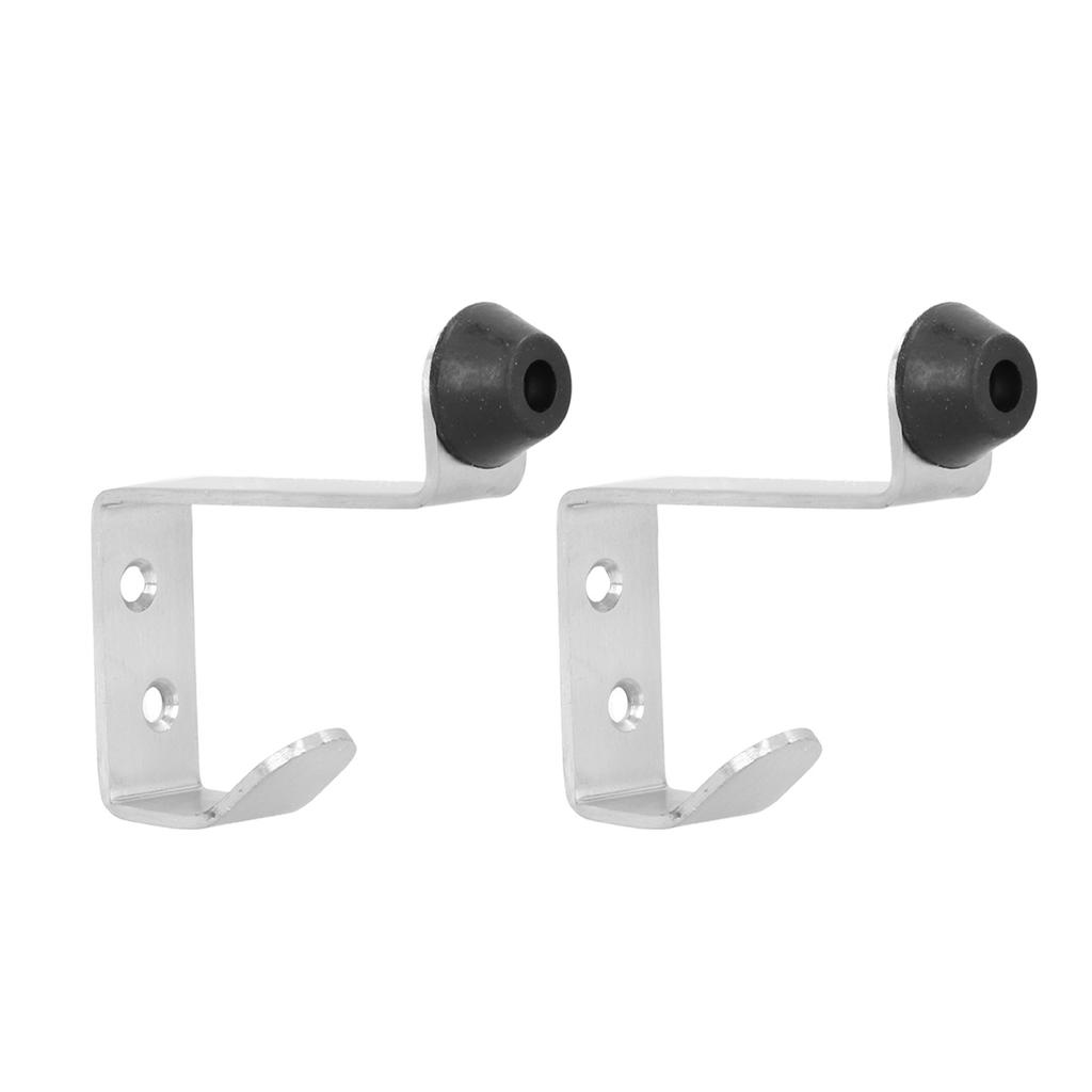 2 комплекта дверных стопоров из нержавеющей стали с крючком для одежды и вешалкой для сумок для офиса и дома