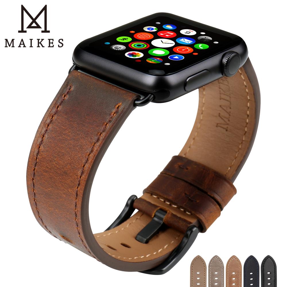 Аксессуары для Apple Watch, браслеты для часов из натуральной кожи, ремешок для Apple Watch 44 мм, 40 мм, ремешок для iWatch, 42 мм, 38 мм, серия 4, 3, 2, 1