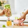Ice Cube Tray With Straw 2-in-1 Ice-make Pressing Mould Silicone Ice Cube Tray Outdoor Beverage Cup Ice Drink Water Bottle