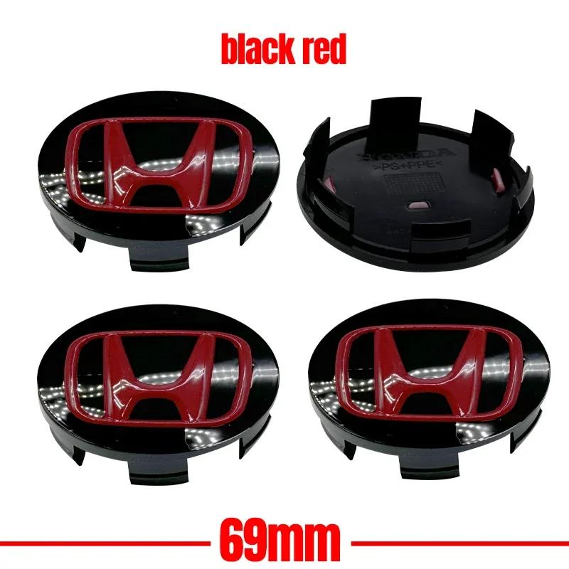 COT1 4pcs/set 58mm/62mm/69mm Car Styling Wheel Center Cap Hub Covers Badge Accessories For Honda Civic Fit Jazz Accord Pilot CRV City