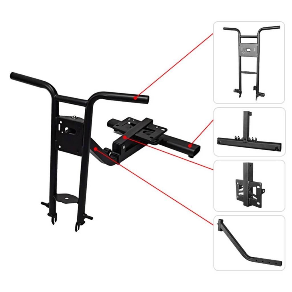 Welded Iron Vehicle Frame with Slotted Brackets for Custom Drift Tricycle Kits