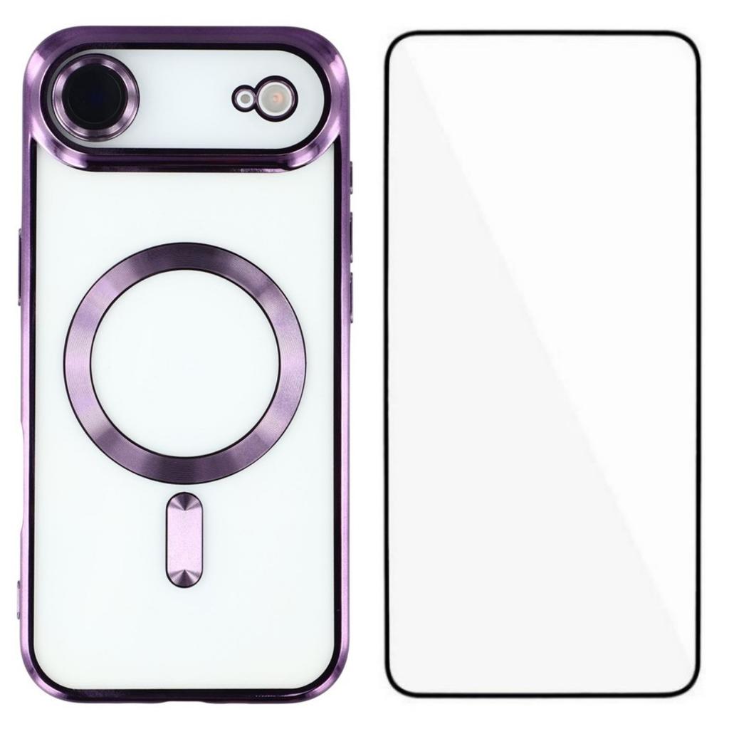 For iPhone 17 Air Magnetic Case WANLONFENG Full Protection Electroplated TPU Cover with Tempered Glass