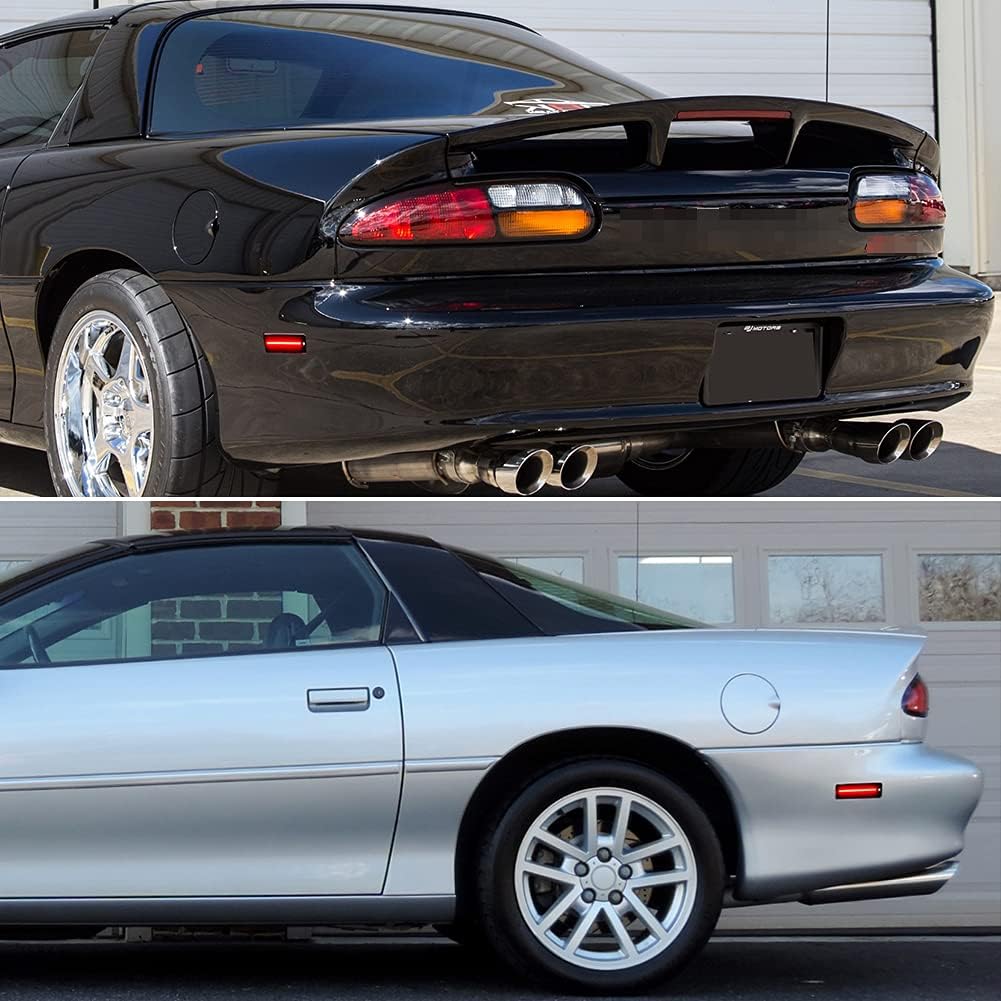 Full Red Led Lamps Smoked Lens kit Compatible With 1993-2002 Chevy Camaro Rear Bumper Side Marker Lights