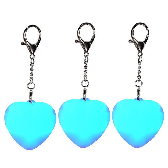 Сенсорный свет Перезаряжаемый Мини-фонарик Кошелек Брелок с сенсорным и автоматическим датчиком света Компактный кошельковый фонарик в форме сердца для женщин