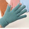 Перчатки для сенсорных экранов Plus Velvet Warm Wheated Knitted Women Winter Cute Warm Wool Warm Whirlpool Gloves Защита от холода для велоспорта