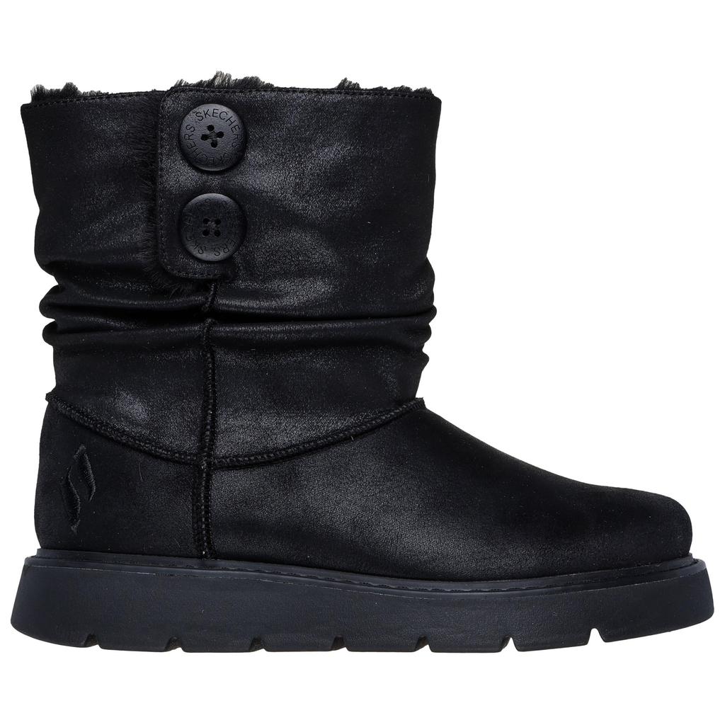 Skechers Keepsakes Lite - Замораживание Низкая Мода Простые Нескользящие Теплые Короткие Сапоги Женские Сапоги Черный 167889-BBK