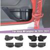 Car Front Rear Door Mesh Pockets Storage Box Organizer Container For Jeep Wrangler JK 2011-2017 Interior Accessories, Black
