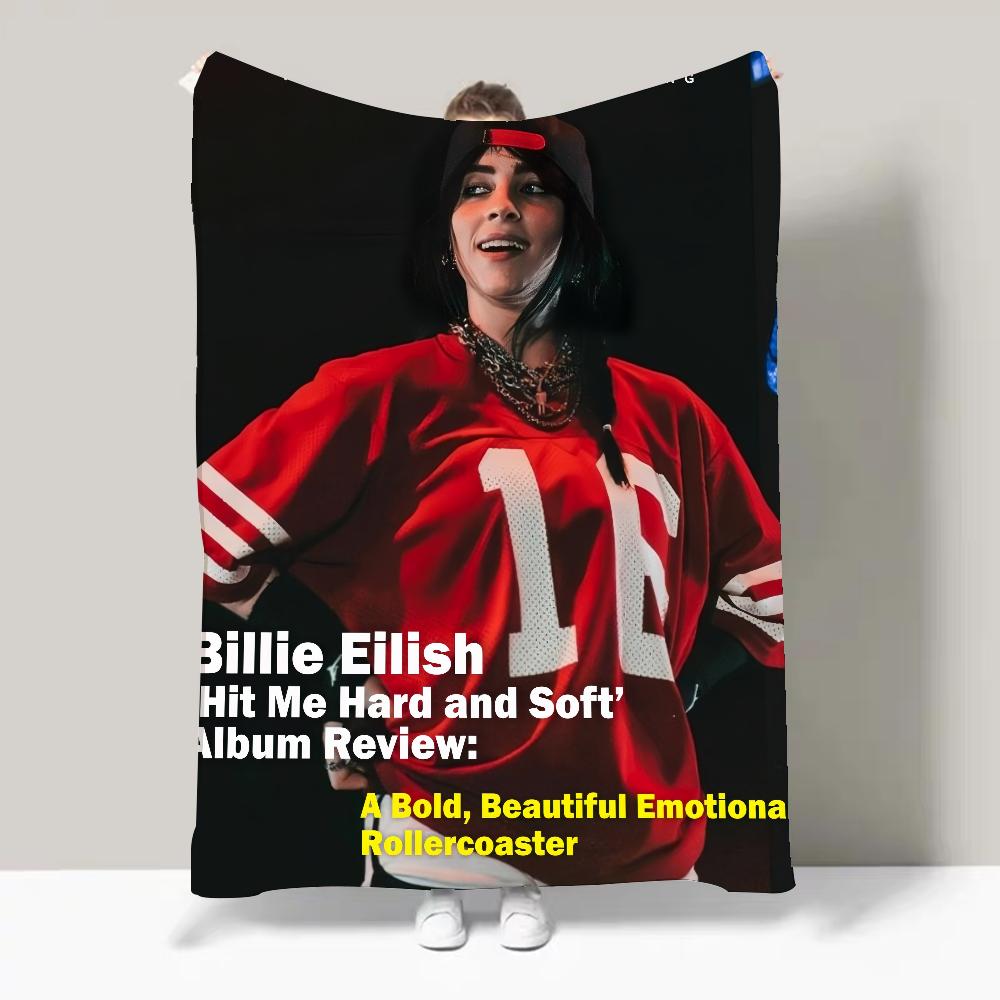 Singer B-Billie-Girl E-eilish Blanket Design Lightweight For Dorms, Naps, Living Room, Office,Sofa,All-Season