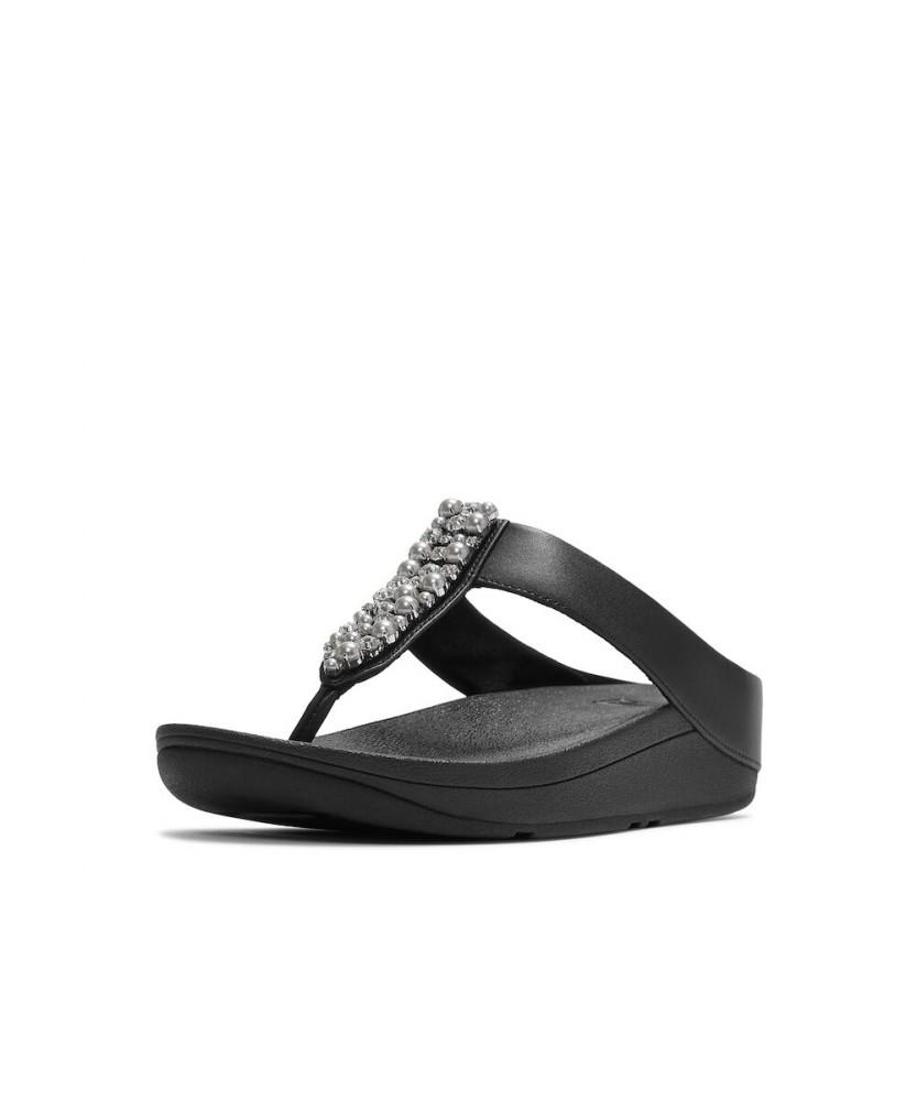 Женские босоножки Fitflop Pino Pulse и Crystal с ремешком между пальцами - Черный (Ft64K2T135)