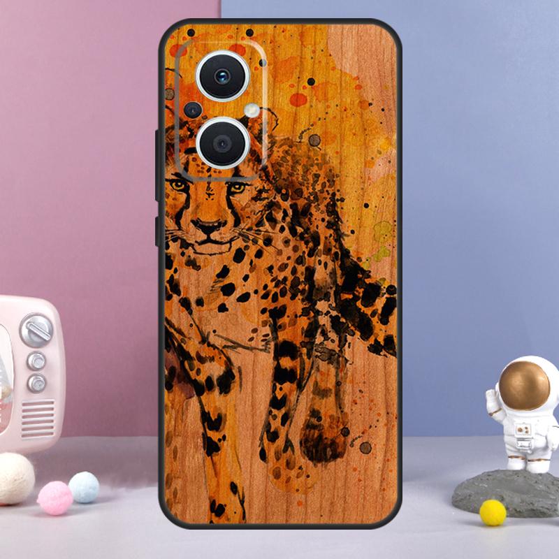 Чехол Funda Деревянное Животное Олень Лев Слон Для OPPO Reno 13 F 11F 12F 14F 10 11 12 14 Pro 7 8 Lite Чехол OPPO Find X6 X5 X8 X9 Pro
