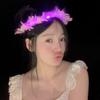 Christmas White Feather Luminous Garland New Year Women Hairband LED Feather Headband  Party