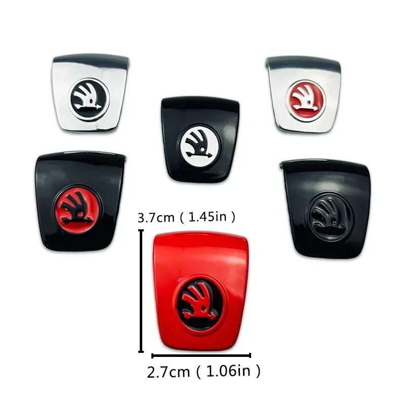 Car Gear Knob Cap for Skoda Superb Fabia Octavia Yeti Kodiaq Karoq 2 A7 Tour RS Rapid Emblem Shift Lever Head Cover Accessories bst433