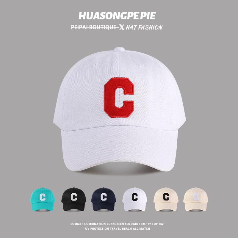 Baseball cap, summer simple letters, wide brim, sunscreen, versatile travel, couples, campus hats