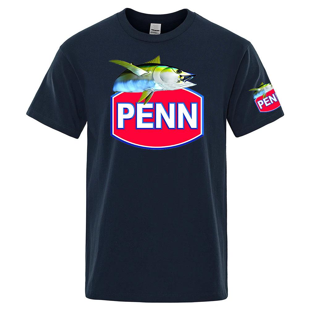26 Penn Fishing Логотип Принт Новые Унисекс Модные Футболки с коротким рукавом Трендовые Простые Универсальные Футболки с коротким рукавом Быстросохнущие