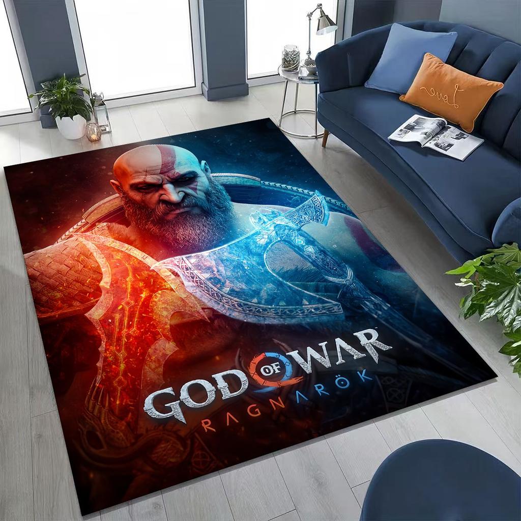Классика God of War Кратос 3A Игра Игровой ковер для спальни, гостиной, дивана, домашний коврик для двери, декор, большой детский игровой нескользящий коврик для пола