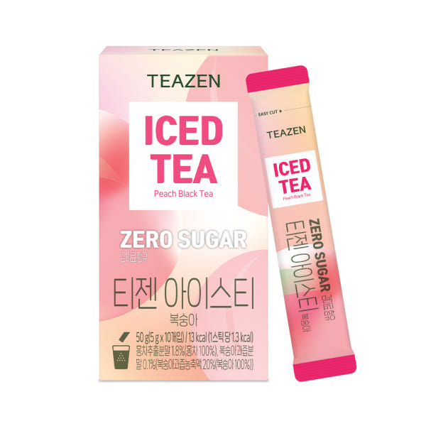 TEAZEN Zero Sugar Iced Tea Bags Peach 10Sticks
