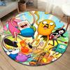 Круглый ковер Adventure Time, Ковер для гостиной, спальни, дивана, игровой комнаты, Декор, Нескользящий коврик для пола