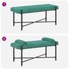 Button Tufted Bench with Cushions Turquoise 110 x 40 x 46 cm Velvet