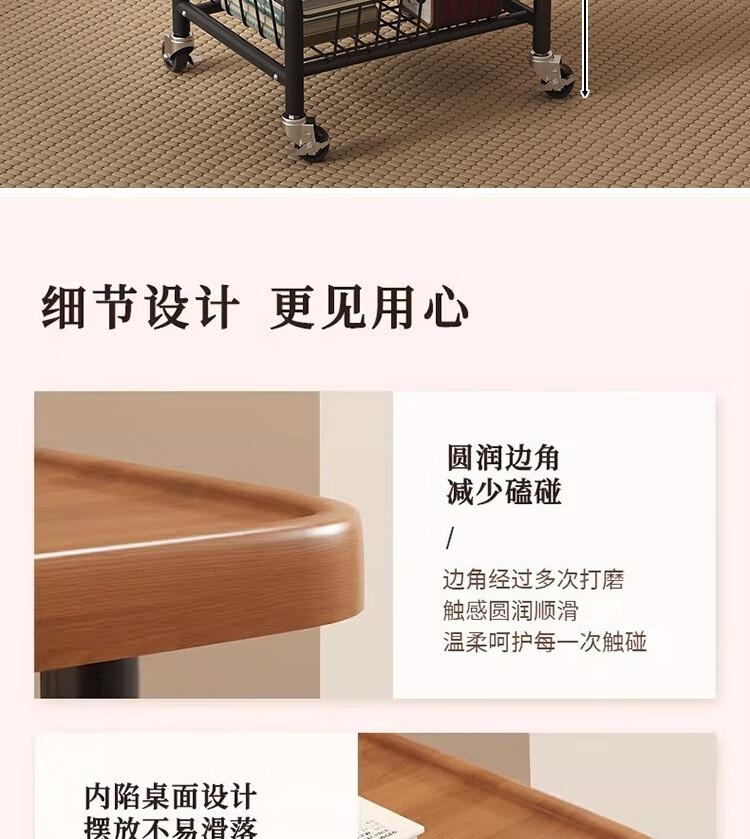 Retro, medieval style, movable sofa, side table, balcony, small tea table, high-end bedside cabinet, small tea table, small cart