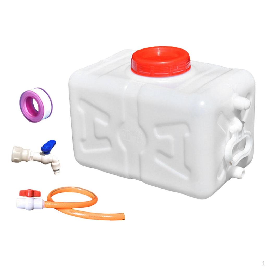 Camping Water Container with Tap And Hose, Versatile, , Horizontal Storage Bucket for