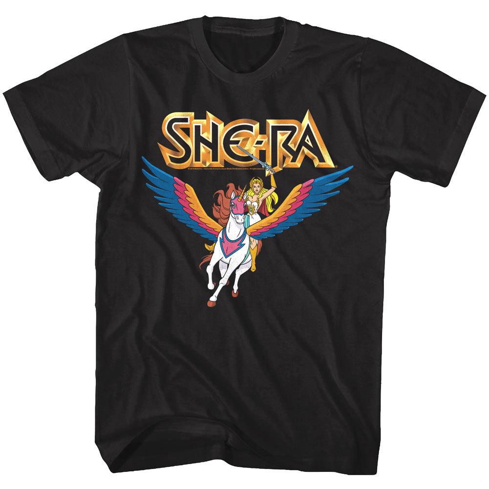Masters of the Universe She-Ra Riding Swiftwind Unicorn Men T Shirt Princess
