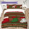 Stockings Celebration Pattern Bedding uilt Set uilt Cover Pillowcase Home Decoration Birthday Gift (1 * duvet cover + 2 * pillowcase without core)_XIA