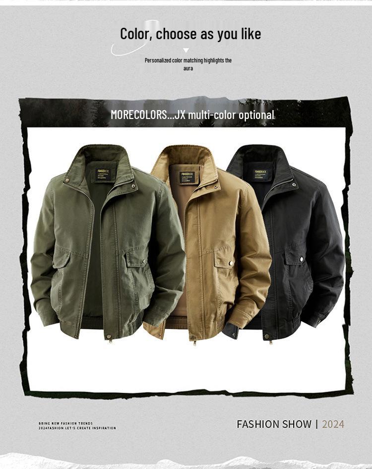 2026 Men's Jeep Style Thin Workwear Jacket - Outdoor Stand Collar