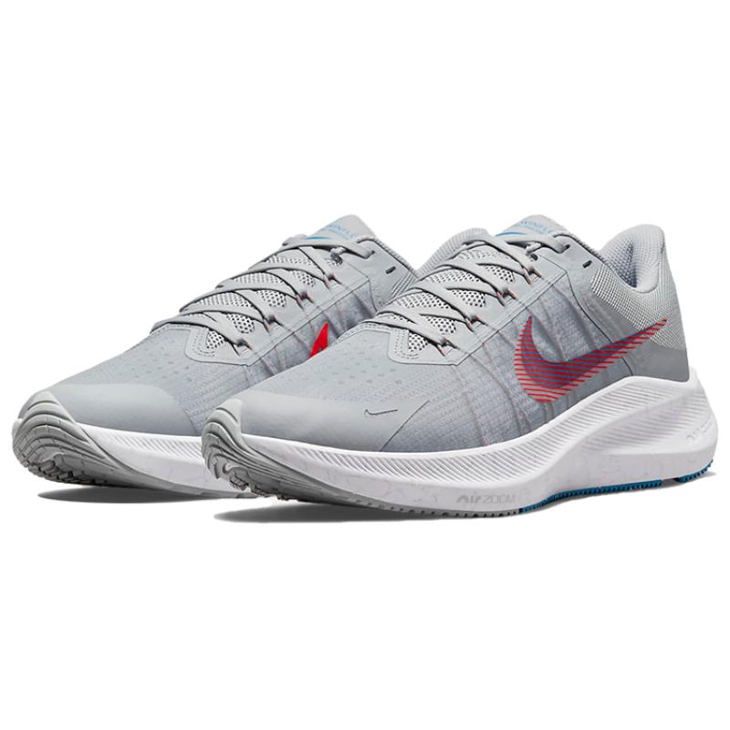 Nike Air Zoom Winflo 8 'Wolf Grey Bright Crimson' Sneakers CW3419-004