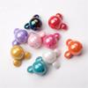 DW87 10pcs/Bag 12mm Cartoon Perforated AB Colorful Vertical Hole Mouse Head Acrylic Beads Bracelet Accessories DIY Handmade