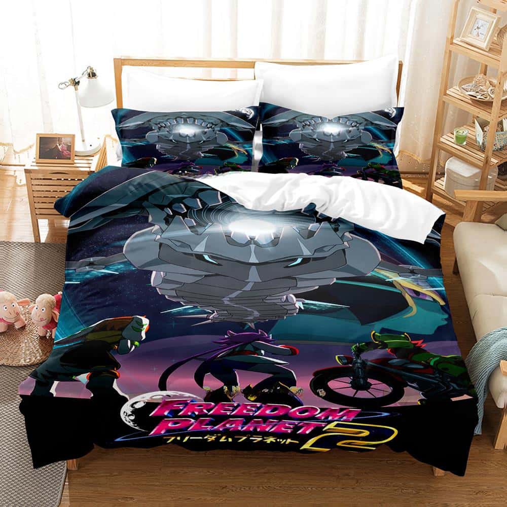 New Game Freedom Planet Bedding Set Duvet Cover Comforter Bed Set Quilt Cover Pillowcase King Queen Twin Size Boys Girls Adult