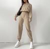 Спортивный костюм Женский костюм Повседневный флисовый спортивный комплект Длинные рукава Толстовки Брюки Спортивная одежда Толстовки Пуловеры Беговые спортивные штаны