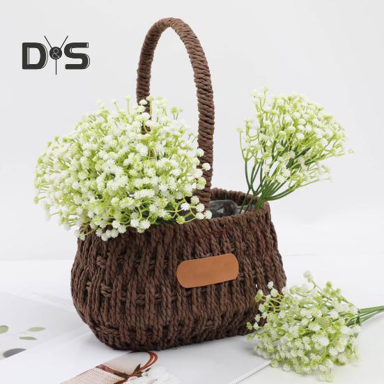 Искусственные цветы, устойчивые к ультрафиолетовому излучению, 20 и 36 стеблей, реалистичные букеты гипсофилы для свадеб, домашнего декора, устойчивые к атмосферным воздействиям пластиковые искусственные цветы для улицы