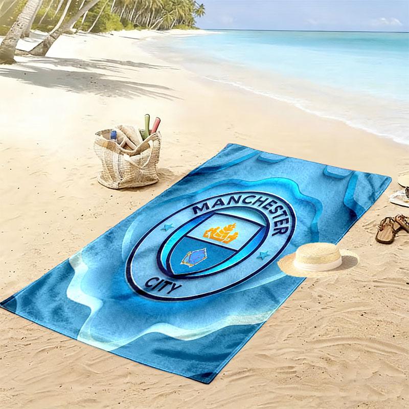 Пляжное полотенце MCFC с принтом 'Passion', Большое, Мягкое, Быстросохнущее, для Пляжа, Кемпинга, Плавания