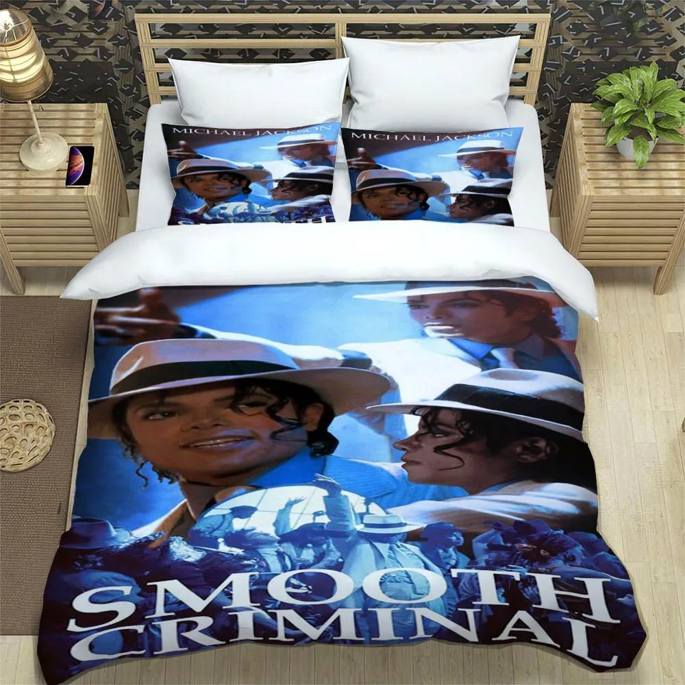 Michael Jackson Cartoon Printed Bedding Sets Exquisite Bed Supplies Set Duvet Cover Bed Comforter Set Luxury Birthday Gift