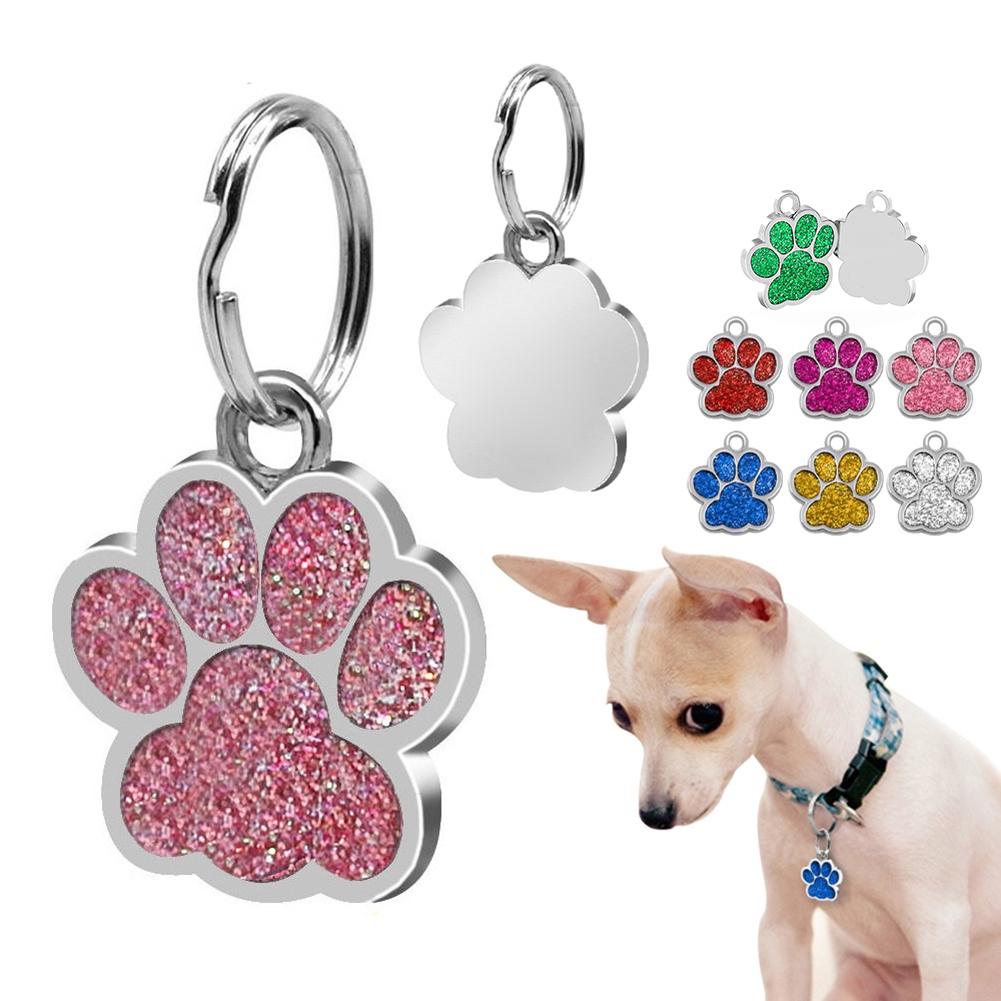 Pet Supplies Dog Paw Print Anti-lost Tag Zinc Alloy Loose Powder Pendant Accessories