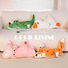 Cartoon Cute Crocodile Meal Rabbit White Goose Fox Lying Flat Series Pillow Plush Toy Doll Sofa Opposite Sex Pillow