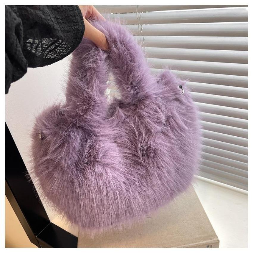 1 шт., женская новая банкетная, вечерняя сумка, симпатичная сумка-ведро, женская сумка через плечо, большая вместимость, плюшевая сумка, искусственный мех