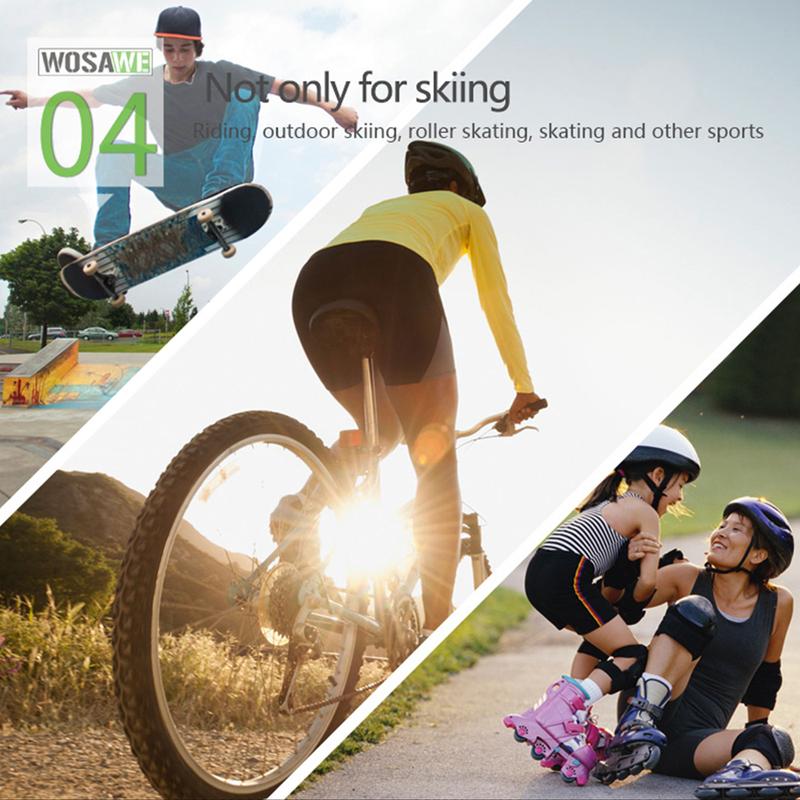 WOSAWE Men Women Motorcycle Shorts Downhill 3D Hip Support EVA Butt Pads Padded Shorts Breathable Shorts for Ski Skate Snowboard