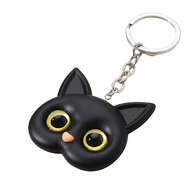 Cute Keychain Black Cat Pendant Key Chains Animal Key Ring For Women Men Handbag Accessories Car Key Hanging Jewelry Gift