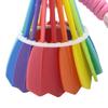 3D Printed Rainbow Badminton Ornament Hand-Assembled Badminton Keychain Backpack Hanging Decoration Bag Purse Charm Badminton Enthusiasts Gift