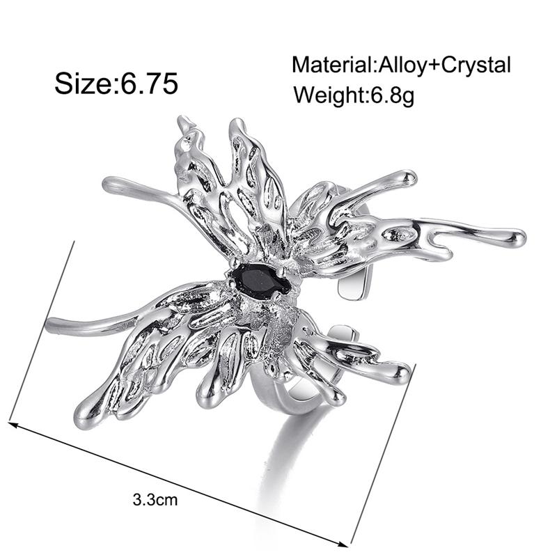 Винтажные регулируемые женские кольца из металлического сплава в стиле панк с бабочкой, аниме, кольцо с насекомыми, готические украшения